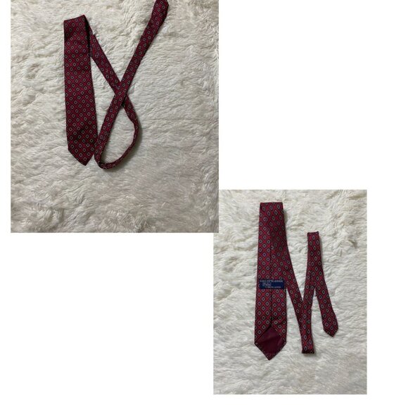 Vintage Polo Ralph Lauren X Saks Fifth Avenue Red Geometric Tie (EUC) - Picture 1 of 3